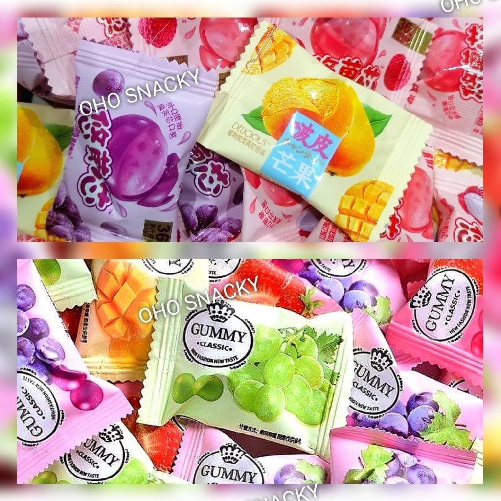 เยลลี่กัมมี่ เยลลี่ปอกเปลือก เยลลี่ 2 ชั้น Gummy Jelly เยลลี่ผลไม้ เยลลี่หนึบ