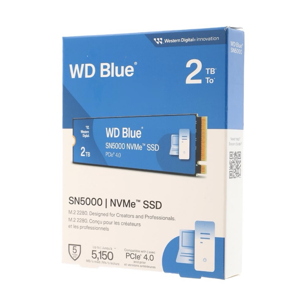 SSD M.2 2 TB PCIe 4.0 WD SN5000 BLUE (WDS200T4B0E) NVMe M.2 2280