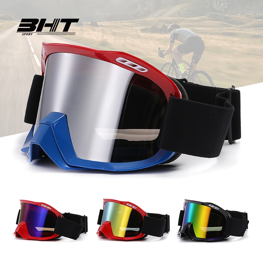 แว่นตาสำหรับเล่นกีฬากลางแจ้ง มอเตอร์ครอส ปั่นจักรยาน ปีนเขา แว่นสกี windproof กันฝุ่น กันตก ป้องกันรังสี UV