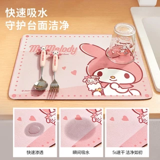 เสื่อฉนวน, เสื่อจานกันน้ํากันลื่น, Sanrio/Hello Kitty/My Melody แผ่นรองจานโต๊ะการ์ตูนป้องกันการลวก