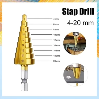 ดอกสว่าน ชุดดอกเจดีย์ ดอกเจดีย์ ทรงเจดีย์ เคลือบไททาเนี่ยม เจาะรู ขยายรู Step Drill 4-12mm / 4-20mm / 4-32mm