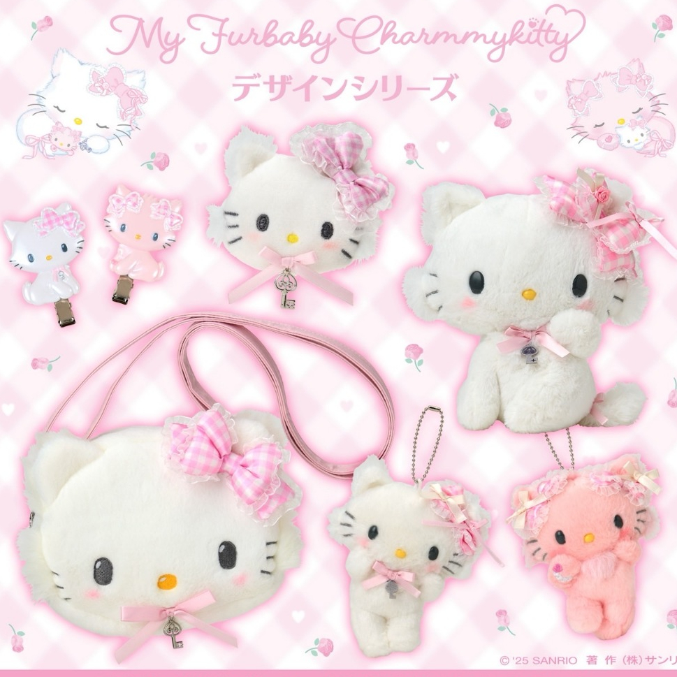 (พร้อมส่งในไทย) กิ๊บติดผมและพวงกุญแจ กระจกชาร์มมี่  My Furbaby Charmmy Sanrio Collection ของแท้นำเข้าจากญี่ปุ่น