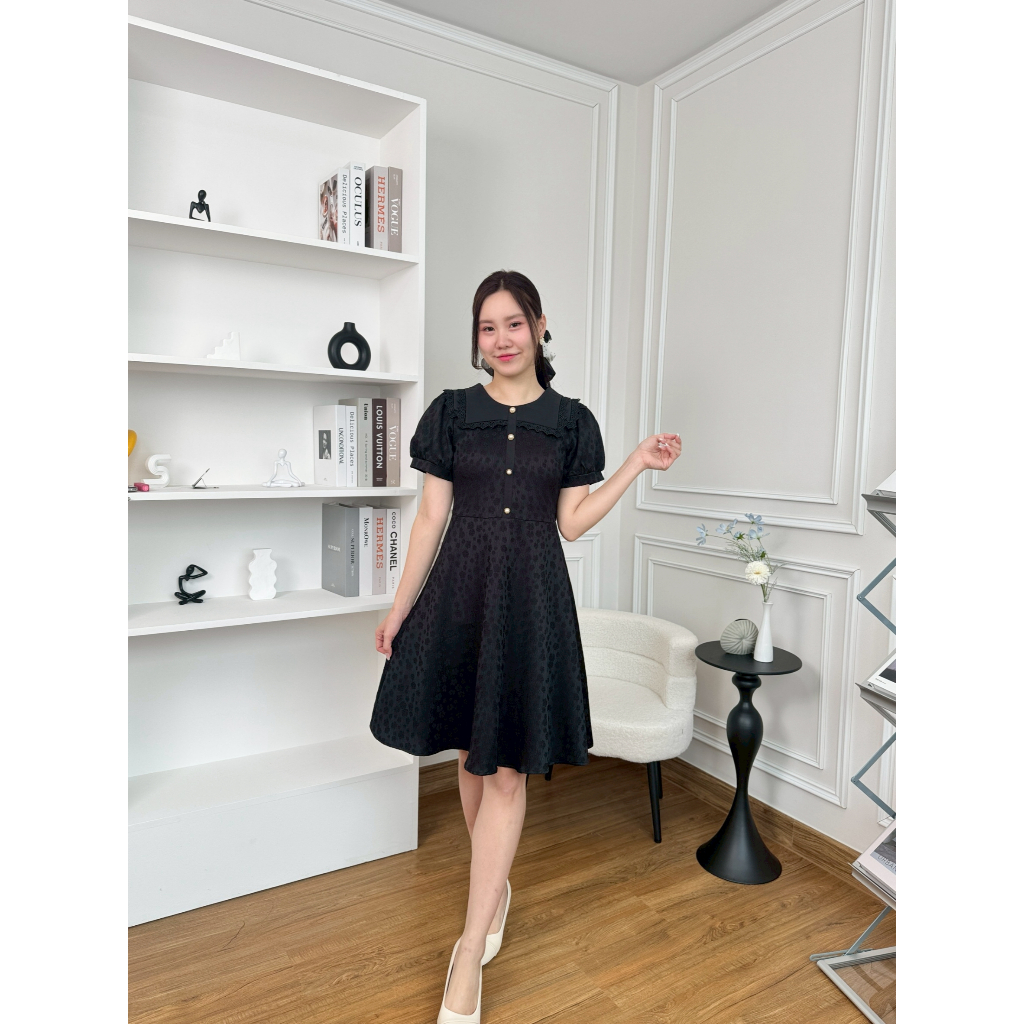 (พร้อมส่ง) ชุดเดรส WIRANKAN รหัส WX20 สีดำ