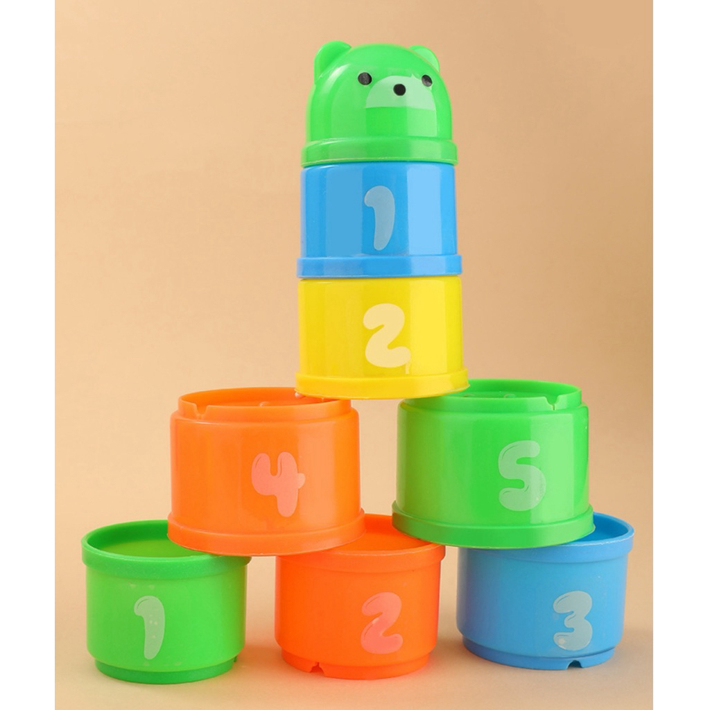 พร้อมส่ง ถ้วยเรียงซ้อน 123 เสริมพัฒนาการ