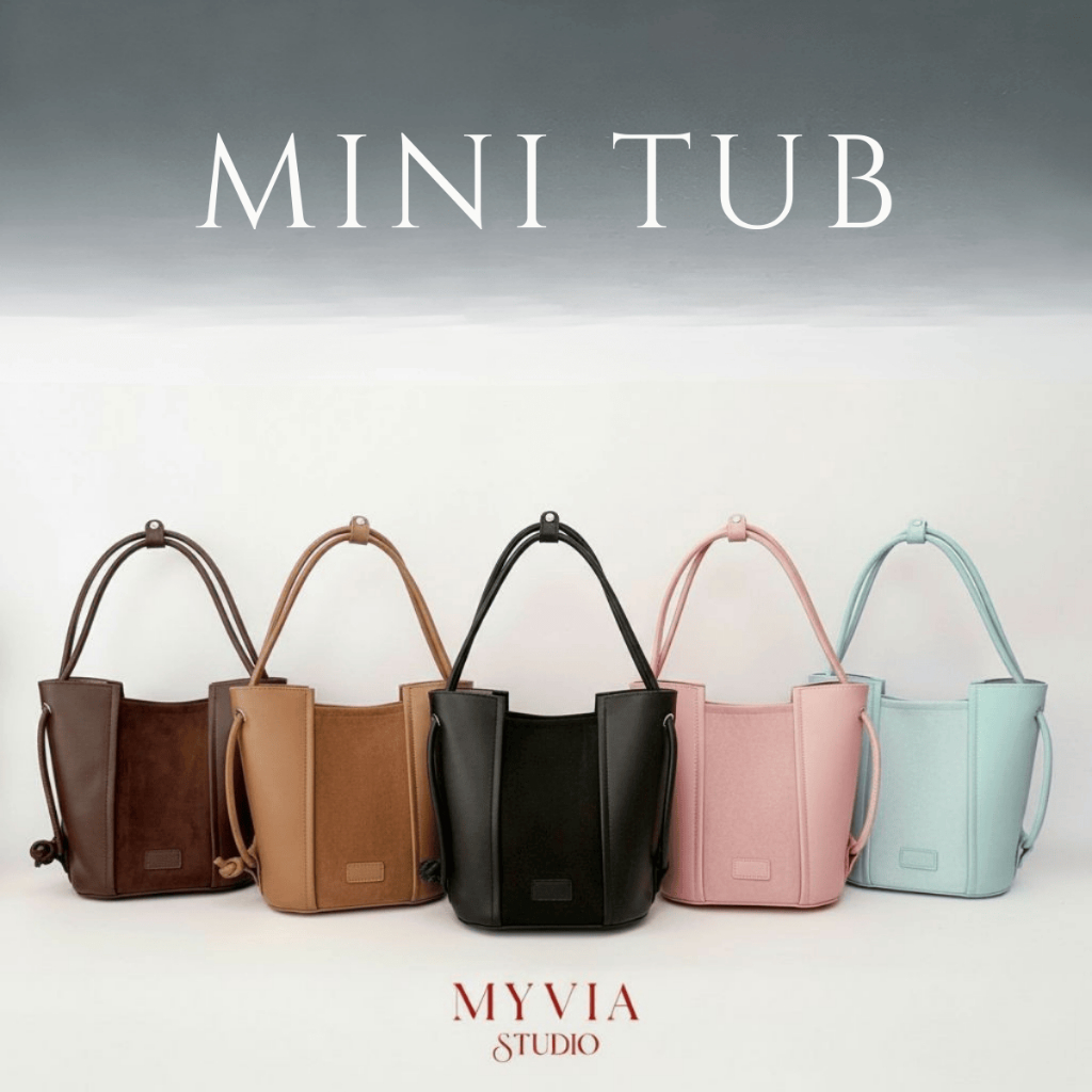 กระเป๋า Myvia Studio รุ่น Mini Tub กระเป๋าสะพายข้าง เซต2ชิ้น  สายสะพายปรับได้ 2529