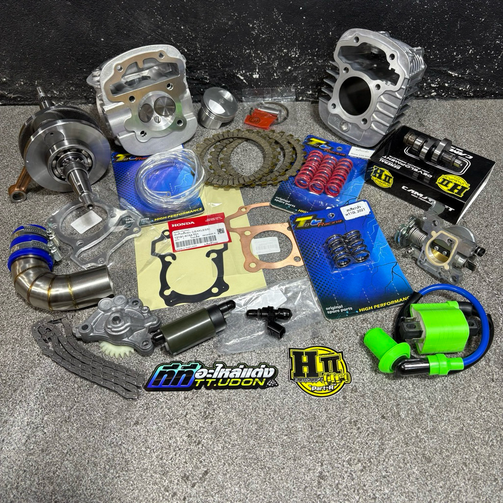 เวฟ110i 2021ชัก3  เสื้อสูบ+ฝาสูบ+ลูกหัวไข่+แคมเฮงHeng+ปั้มติ๊ก+คอยล์ไฟ พร้อมเรือนลิ้นเร่งแต่ง ขนาดลู