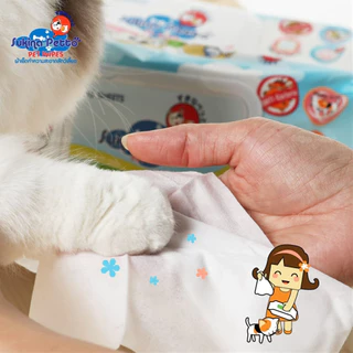 Sukina Petto ผ้าเปียกเช็ดทำความสะอาดสัตว์เลี้ยง (70 แผ่น/ แพ็ค)