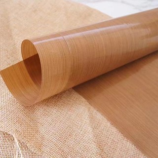 แผ่นรองอบเทฟล่อน ใช้ซ้ำได้ ทนร้อน 260°C ไม่ติดขนม ขนาด 30x40 และ 40x60 ซม. ผิวมันเงา กันน้ำมัน ทนทาน แผ่นรองอบเคลือบเทปล