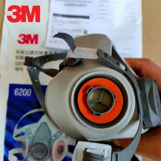 3M หน้ากากกันสารเคมี รุ่น 6200 ขนาดกลาง พร้อมตลับกรอง 6001, ฟิลเตอร์ 5N11, ฝาครอบ 501ของแท้ 100%