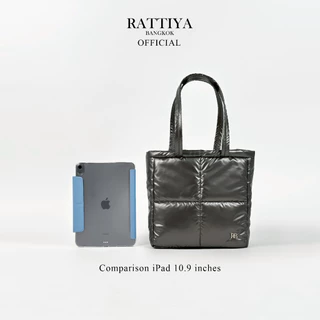 [RATTIYA BANGKOK] Quadra Tote Bag rPET / 2 colors กระเป๋านุ่มนิ่มผ้าRecycled น้ำหนักเบาพิเศษ สะพายไหล่