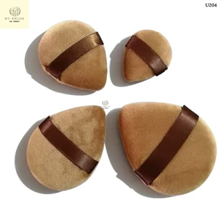 (ส่งด่วน) Makeupbrush พัฟแต่งหน้า พัฟขนนุ่ม พัฟลงแป้งผสมรองพื้น 4 ขนาด U204