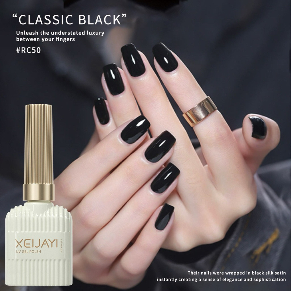 XEIJAYI สีทาเล็บเจล CLASSIC BLACK สีดำ ขนาด 15ml สินค้าพร้อมส่ง