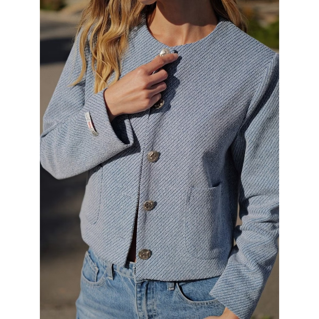 Rally RM Buttons Jacket - เสื้อแจ็คเก็ตกระดุมดีไซน์โลโก้ RM ไซต์S