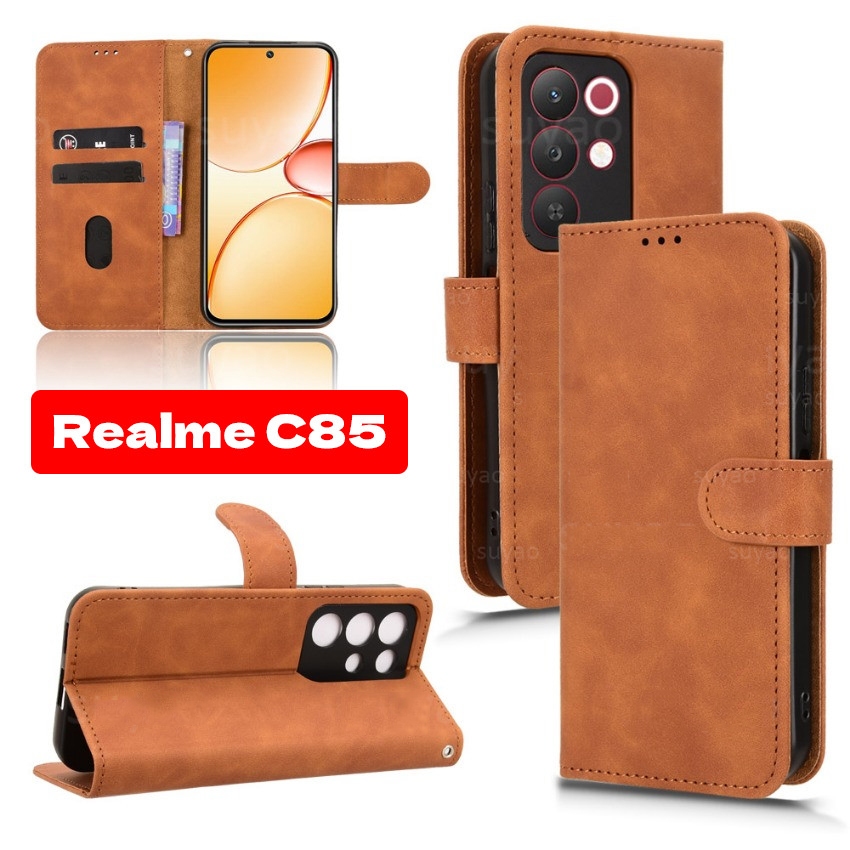เคส ฝาพับ หนัง ล๊อกได้ แถมสาย สำหรับ Realme C85 Realme15X 15X Realme15 Realme15T 15T Realme15Pro 15P
