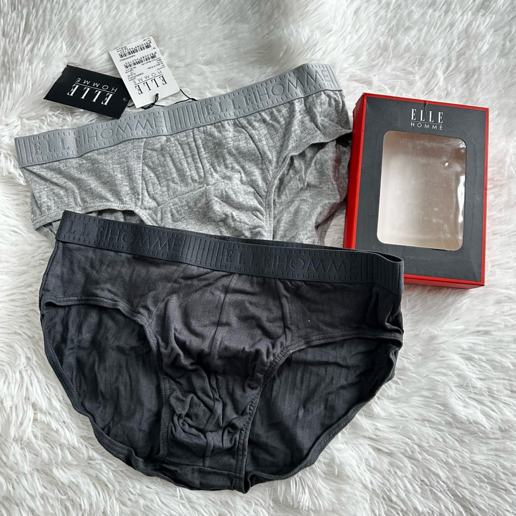 🔥 กางเกงชั้นในชาย ELLE HOMME |ของแท้| 1แพค2ตัว