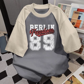 จัดส่งภายในประเทศไทยเสื้อยืดแขนสั้นคุณภาพพรีเมียม เนื้อผ้าเกรด A (จัดส่งด่วน 24 ชม.) ดีไซน์ Unisex ลายพิมพ์ไม่ตก