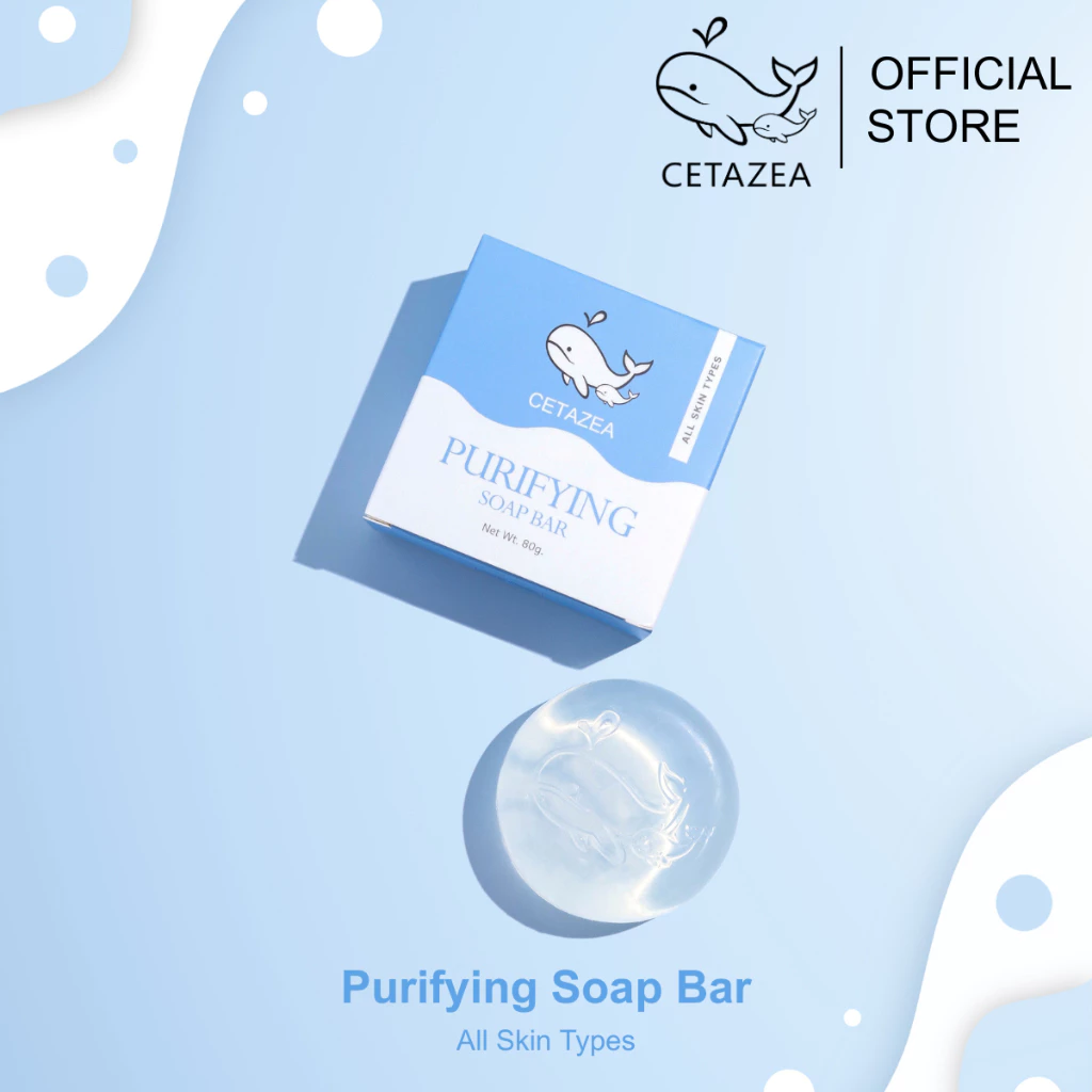 Cetazea Purifying Soap Bar 🐳 80g สบู่ก้อนสูตรอ่อนโยน บรรเทาการระคายเคืองผิว ผิวแพ้ง่าย สบู่อาบน้ำ