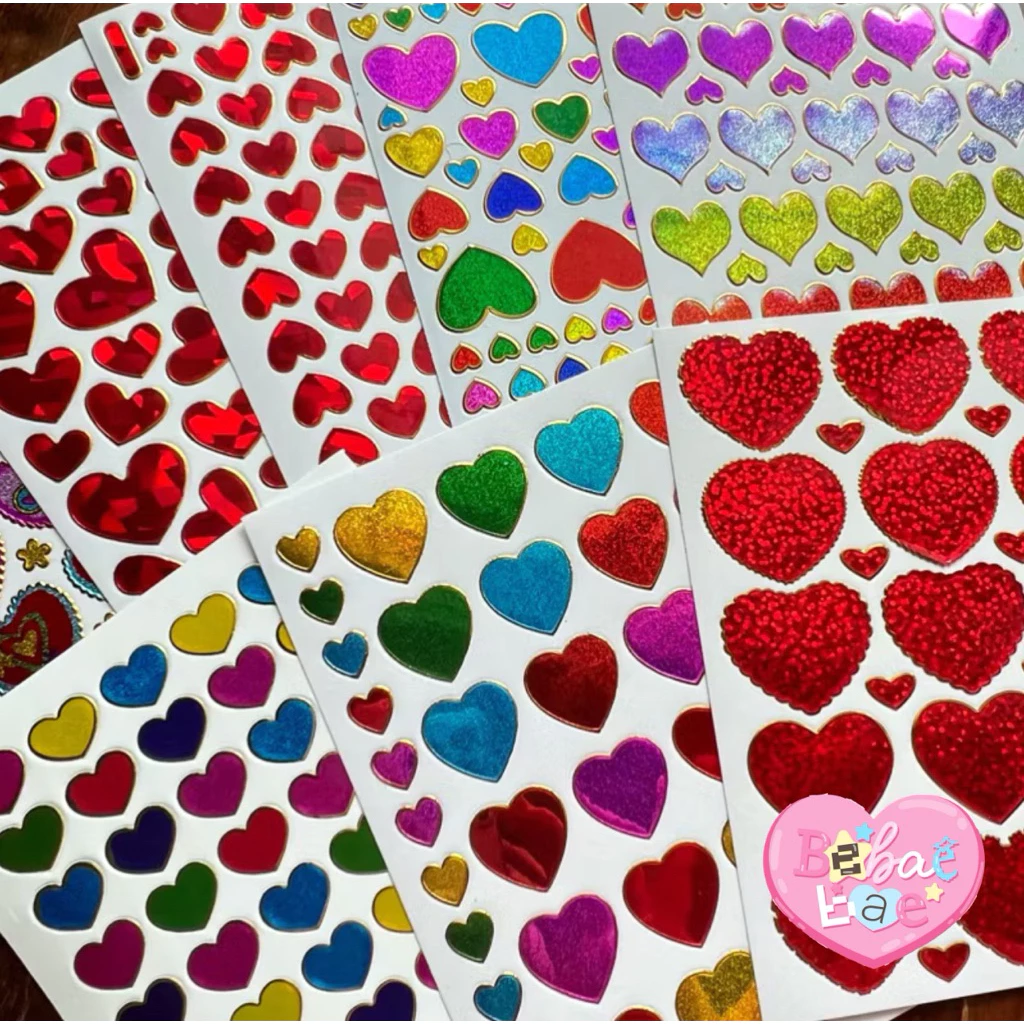 สั่งขั้นต่ำ 20 ไม่รวมค่าส่ง สติกเกอร์ลายหัวใจ สติกเกอร์วาเลนไทน์💞
