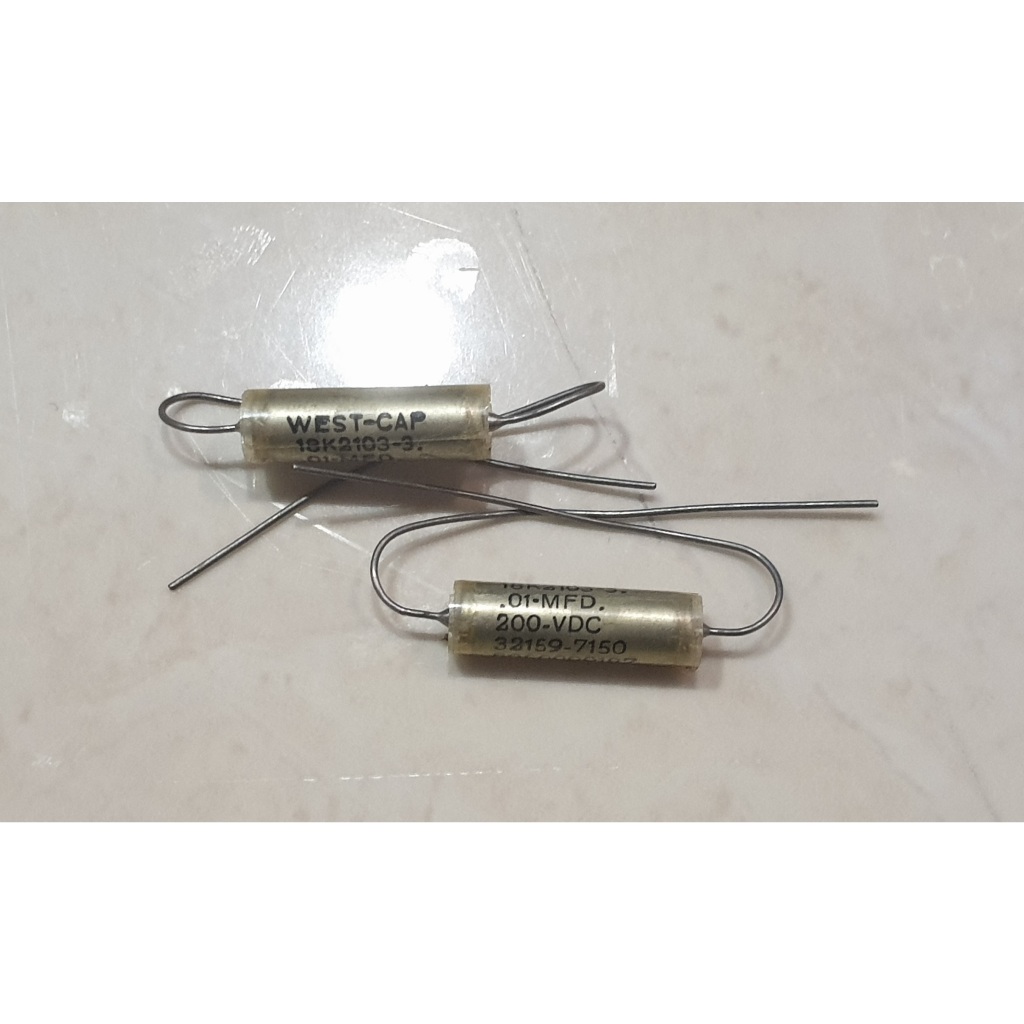 WEST-CAP CAPACITOR คาปาซิเตอร์ ชนิด Paper in Oil ค่า 0.01uf/ 200V (ขายเป็นคู่)