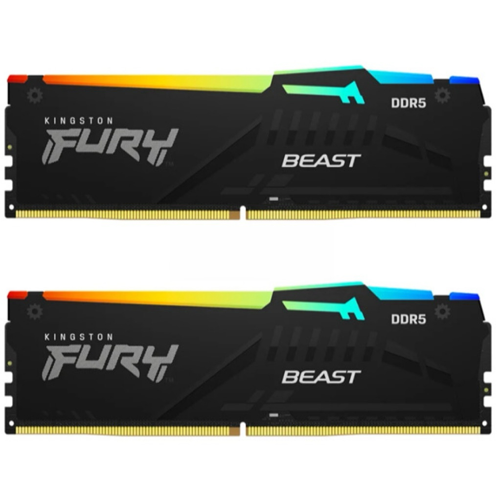 KINGSTON FURY BEAST RGB 32GB (16GBX2) ของใหม่ มือหนึ่ง DDR5 6400Mhz CL32
