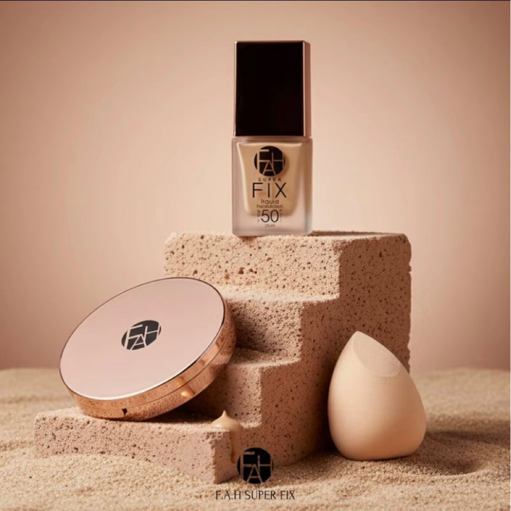 แป้งคู่รองพื้น FAH แถมแปรง ของแท้ Superfix เครื่องสำอาง แป้งรองพื้นเอฟเอเอช