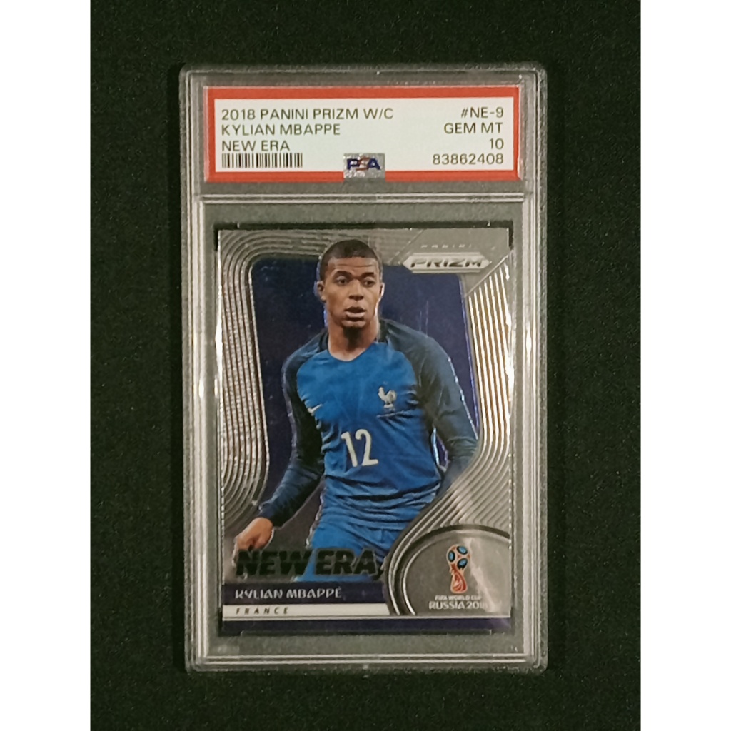 Kylian Mbappe 2018 Panini Prizm World Cup New Era Rookie Card PSA 10