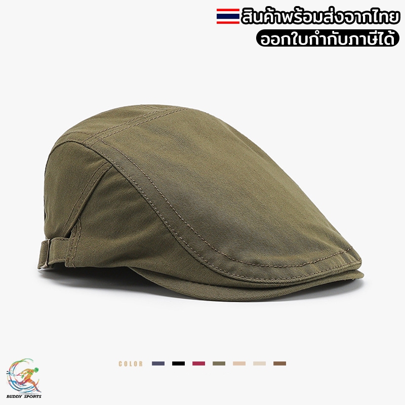 หมวกเบเรต์ทรงวินเทจ สไตล์คลาสสิก เนื้อผ้านุ่ม ระบายอากาศดี ใส่ได้ทั้งชายและหญิง 05B25