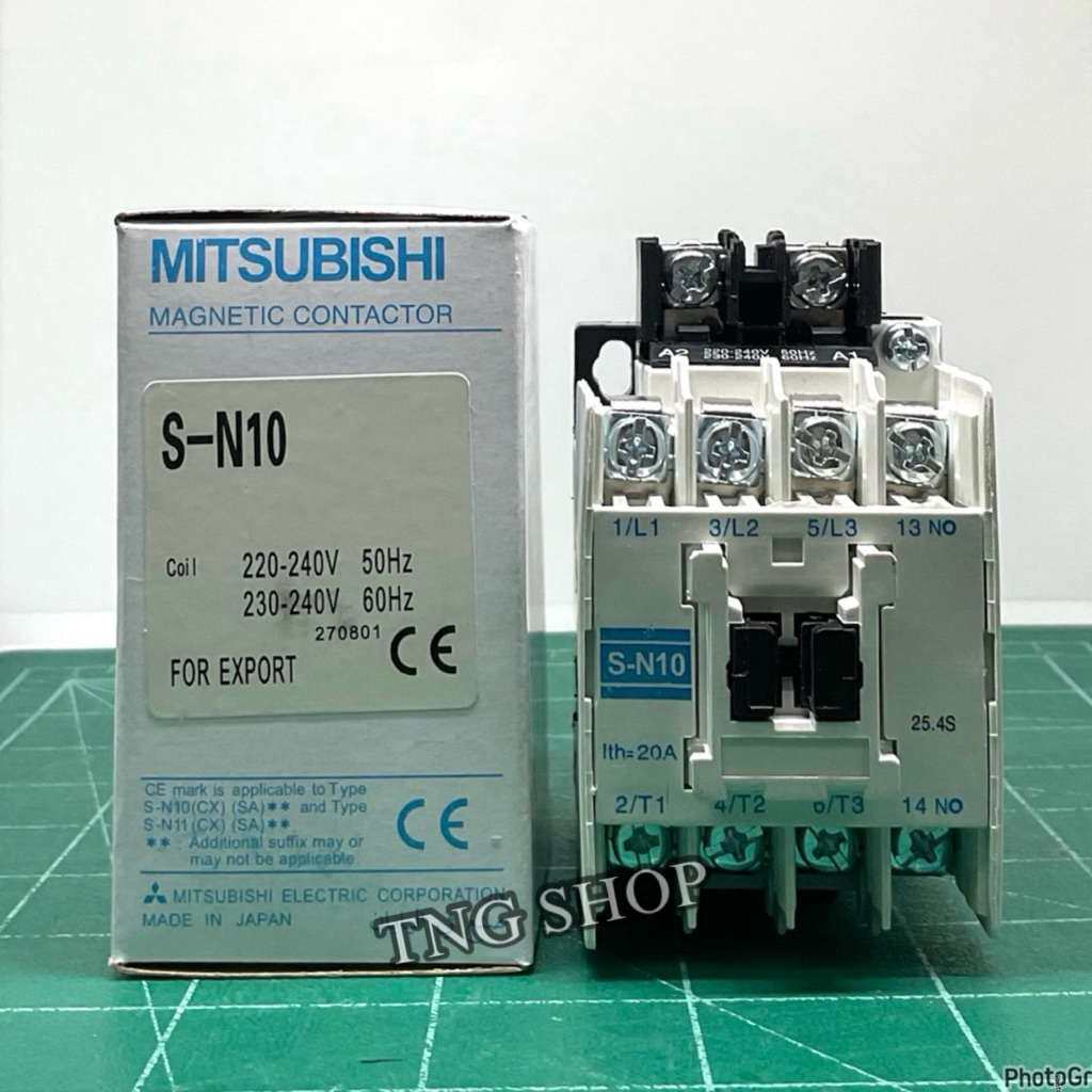 แมกเนติก คอนแทคเตอร์(MAGNETIC CONTACTOR) S-N10  110VAC  220VAC  380VAC หน้าคอนแทค20A