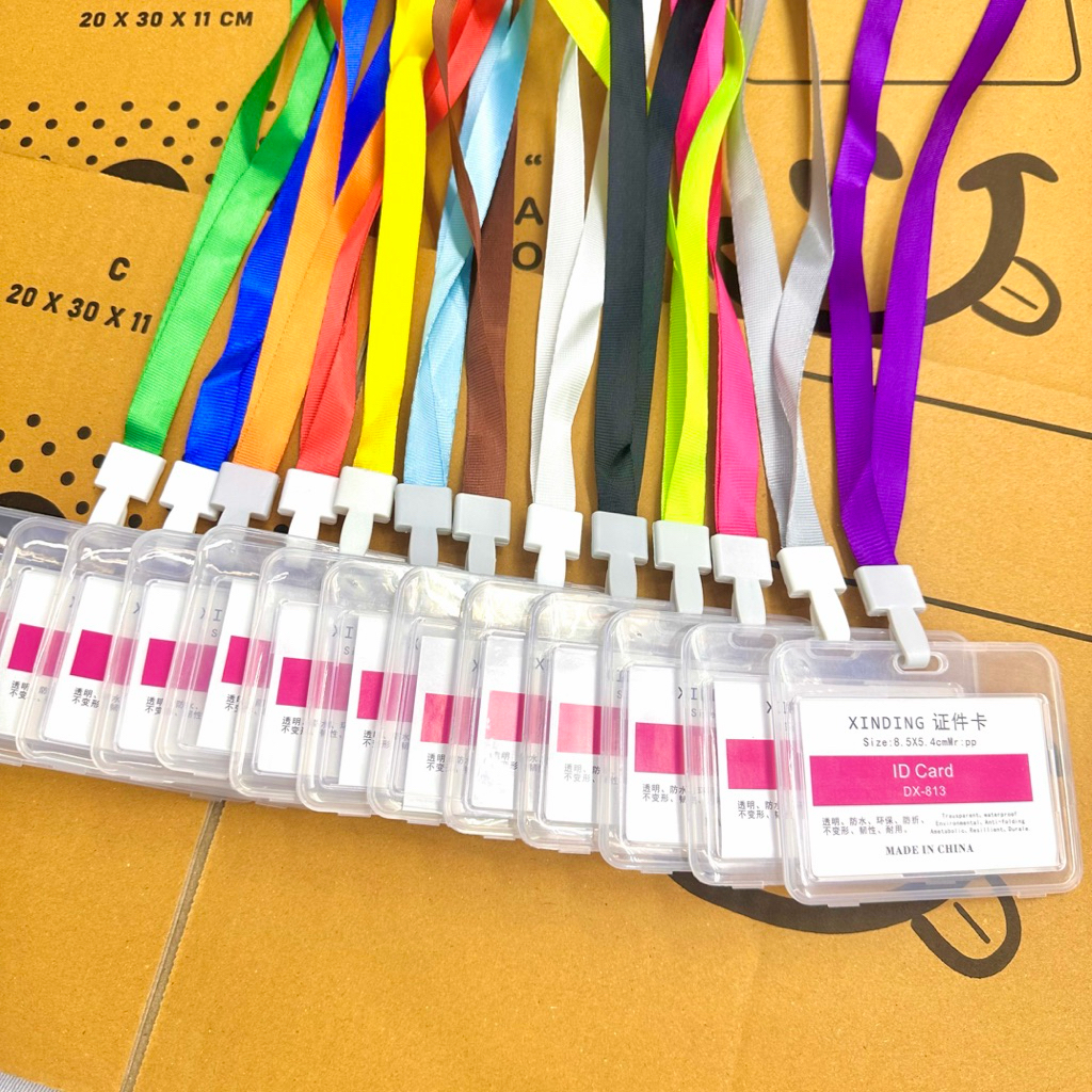 ที่ใส่บัตร PP+ สายห้อยคอ กรอบบัตร ใส่บัตร แนวนอน No. 813