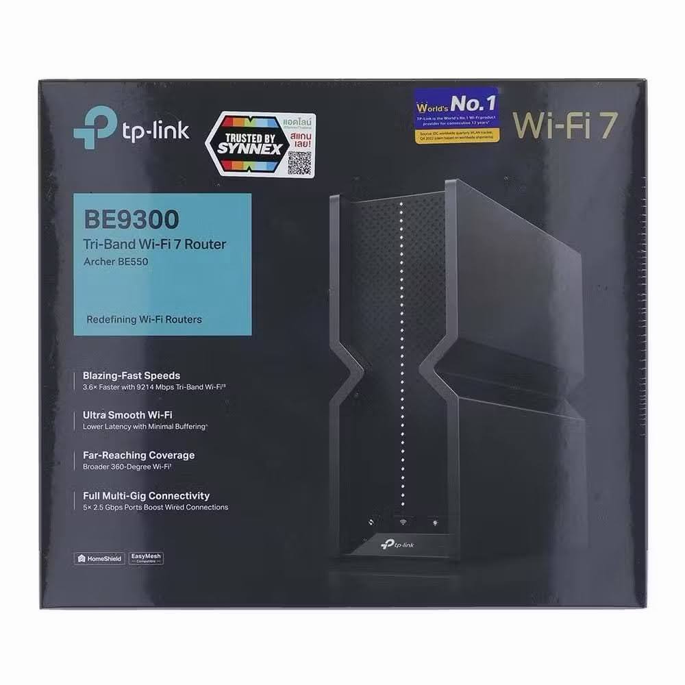 (มือหนึ่ง) Router TP-LINK (Archer BE550) Wireless BE9300 Tri-Band Gigabit Wi-Fi 7