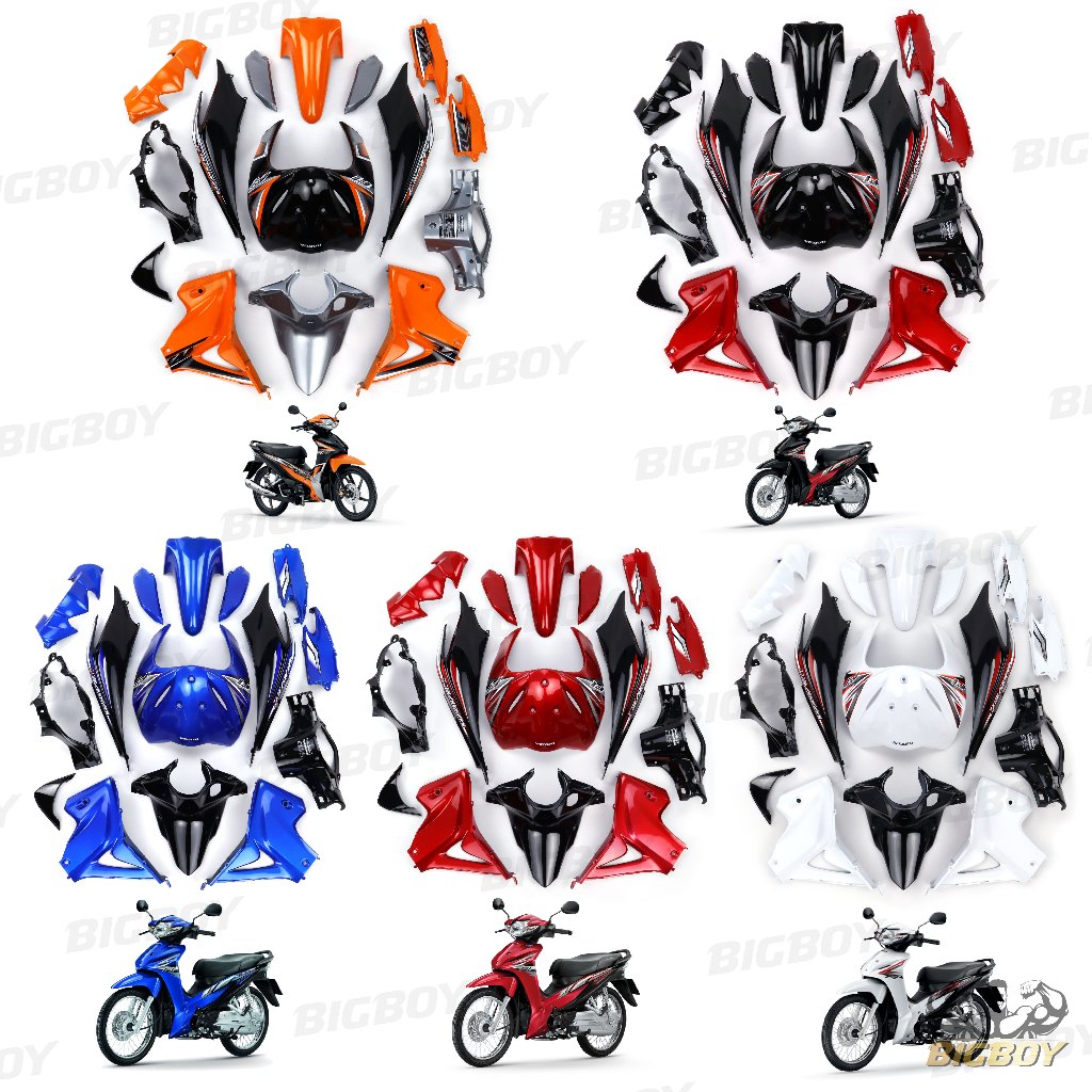 BigBoy ชุดสีเดิมwave110 i ปี2011-2018 (ชุดใหญ่15ชิ้น) ชุดสีเดิมเวฟ110i ชุดสีเดิมเวฟ ชุดสีเวฟ110i ชุด