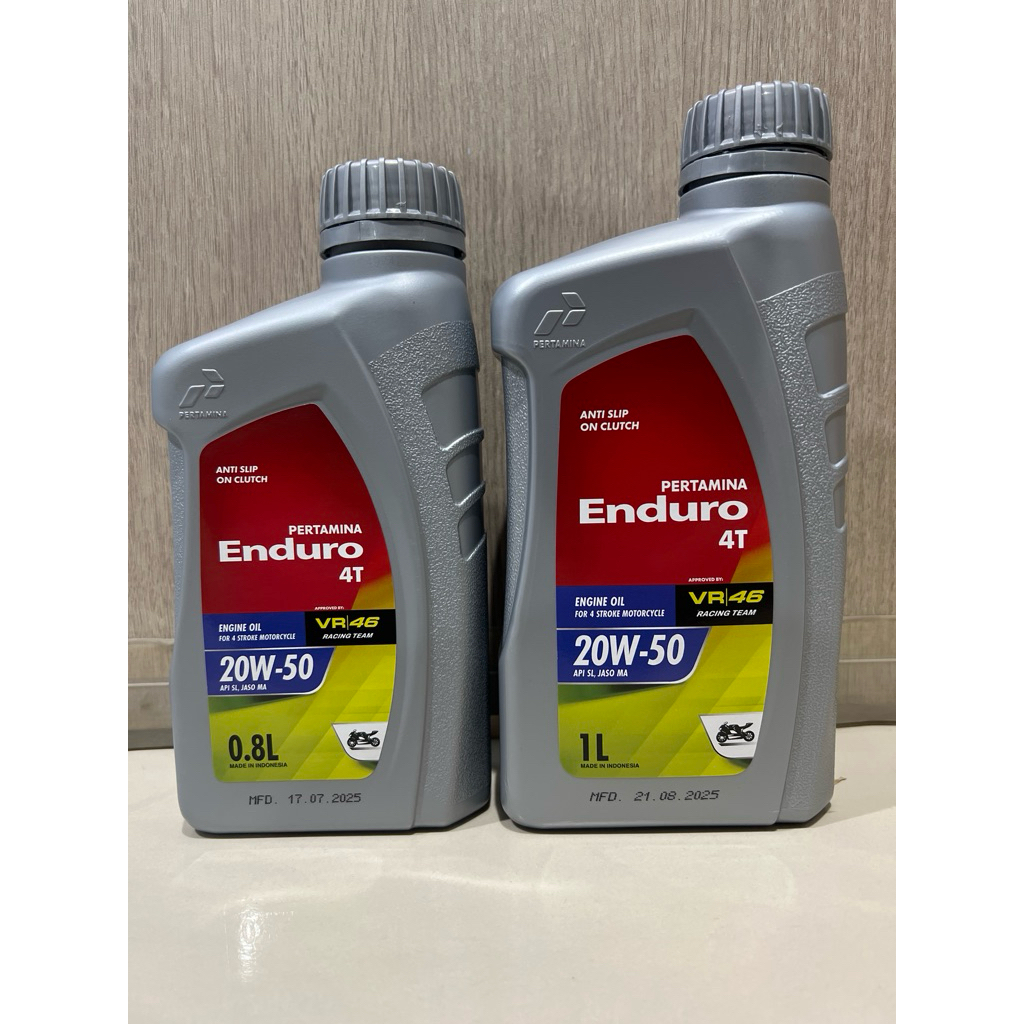 🔥หอม🔥 น้ำมันเครื่อง Enduro 4T 20w-50 JASO MA ขนาด 0.8 ลิตร หรือ 1 ลิตร