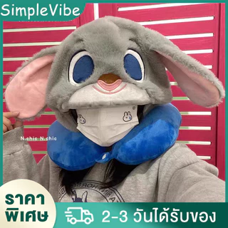 หมอนรองคอZootopia การ์ตูนจูดี้กับนิค หมอนรองคอน่ารักจากการ์ตูนซูโทเปีย หมอนรองคอพร้อมฮู้ด พร้อมส่งไทย