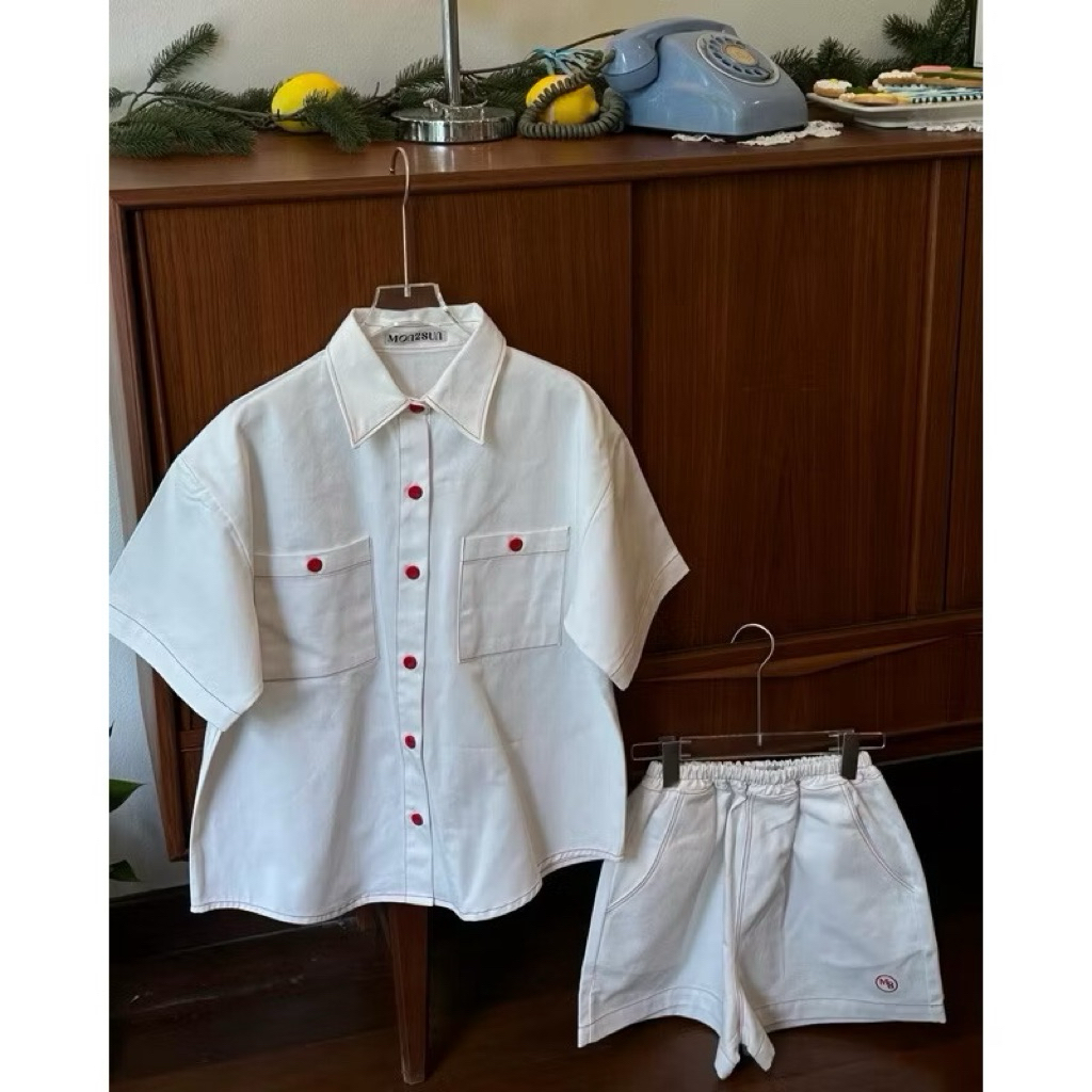 ชุดเซ็ท mon2sun สีขาว