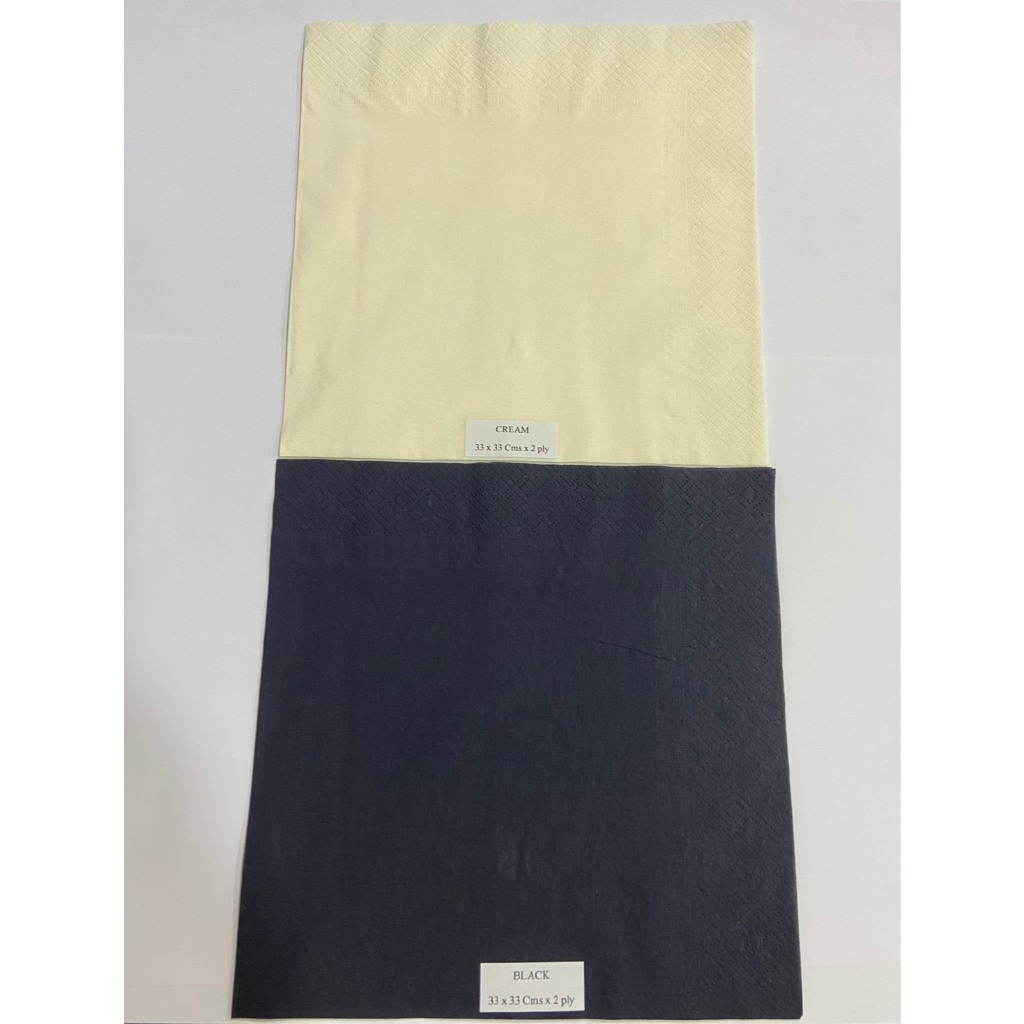 กระดาษ Napkin ขนาด 33x33cm. (สีดำ) หนา 2ชั้น จำนวน 300แผ่น/แพ็ค - รูปที่ 3