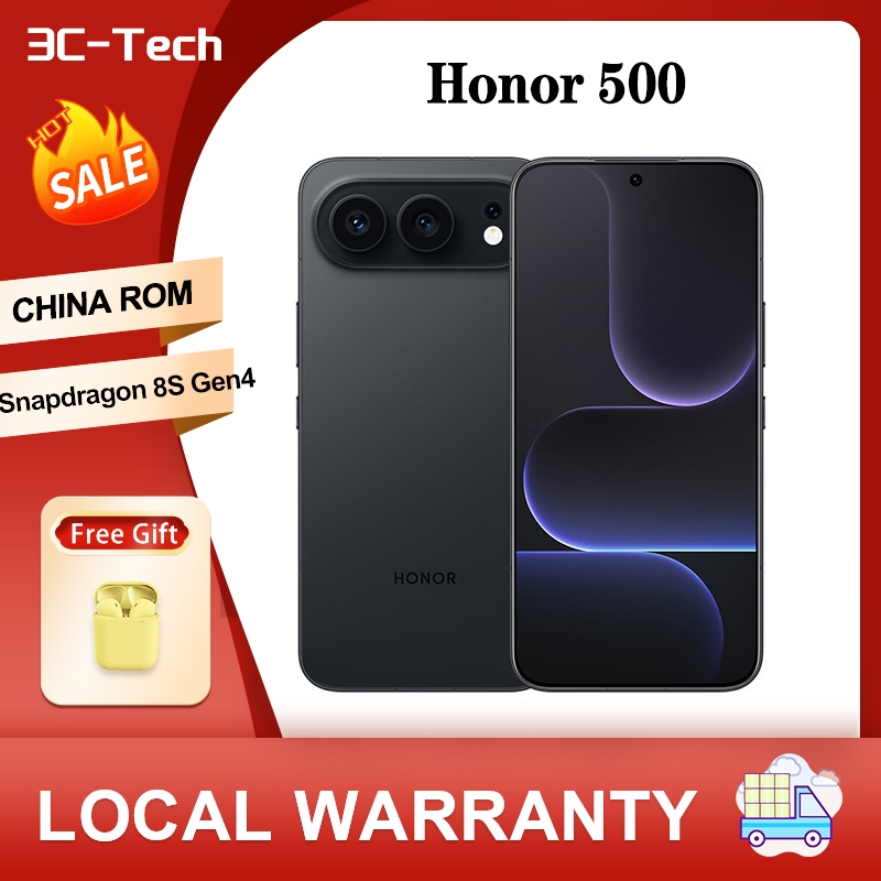 เวลาขนส่ง 10 วัน Honor 500 China ROM Mobile Phone 80W Charge Snapdragon 8S Gen 4