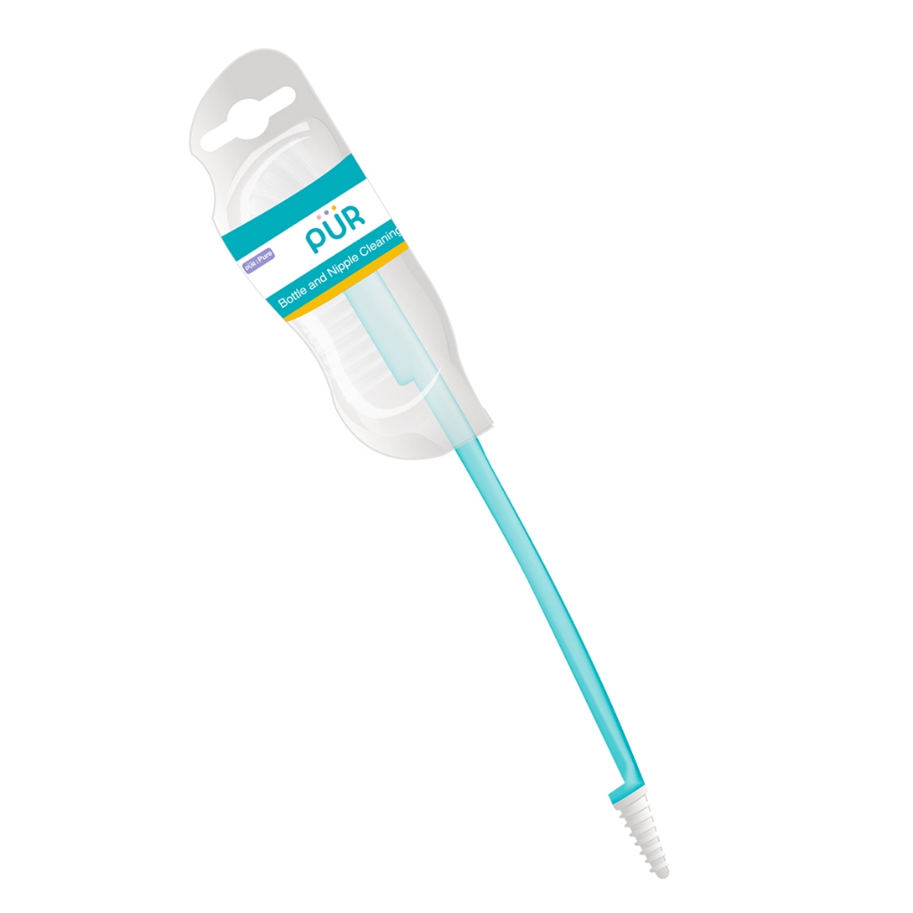 PUR แปรงล้างขวดนมและจุกนม 2-in-1