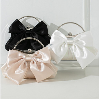 ( เเถมฟรีสร้อยคอ) กระเป๋าราตรีถือกลางคืนรุ่น  faver เเต่งโบว…