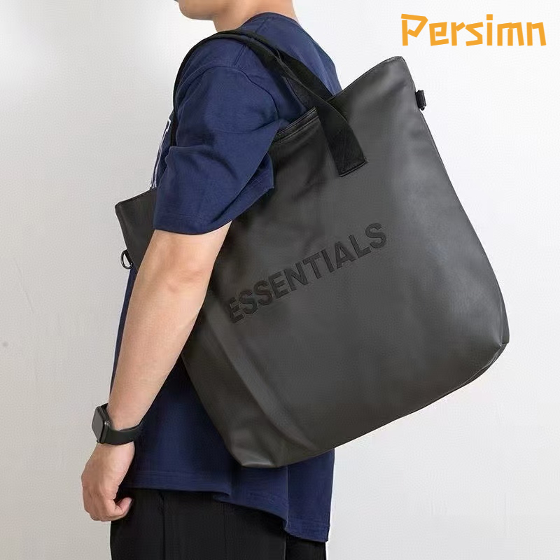 Persimn กระเป๋าแฟชั่น High Street Tide Brand FOG Double Line Series ESSENTIALS กระเป๋าสะพายข้างพกพาอเนกประสงค์