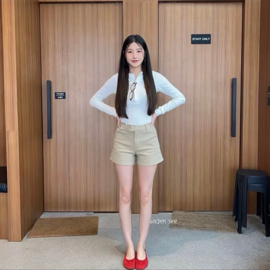 Acasey กางเกงยีนส์ผู้หญิง ขาสั้น ผ้ายืด Rebel Short แต่งเข็มขัด ผ้านิ่มไม่แข็ง ไซส์ S – XL ราคา ถูกที่สุด ดีลบีเคเค แกลเลอรีภาพที่ 3
