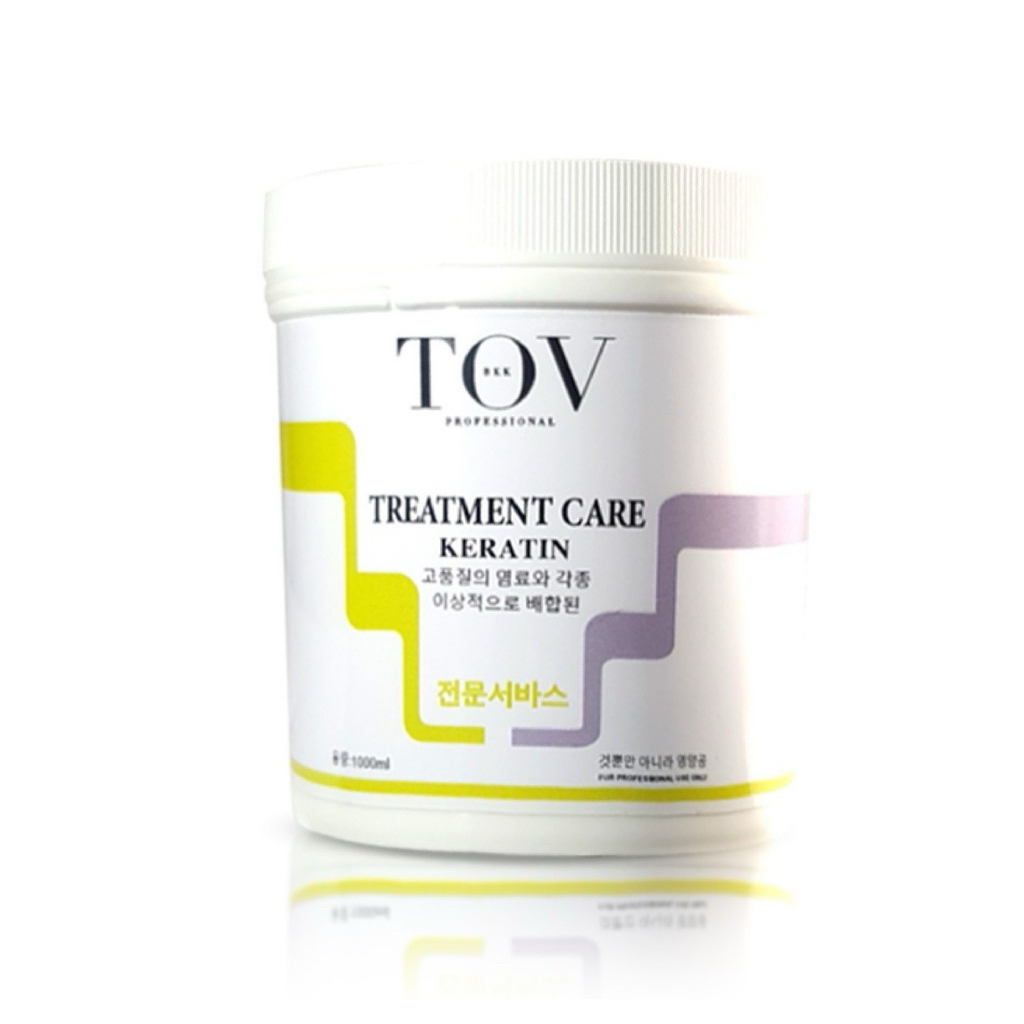 ช่างเสริมสวยใช้แล้วบอกต่อ ทรีทเมนท์เข้มข้น นุ่ม ลื่น และเงา เห็นผลตั้งแต่ครั้งแรกที่ใช้ TOVทรีทเมนท์เคราติน1000ml.