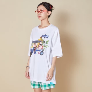 [Online Exclusive] PAUL FRANK เสื้อยืดใส่ได้ทั้งผู้ชายและผู้หญิง PF TUK TUK W FRIENDS TEE