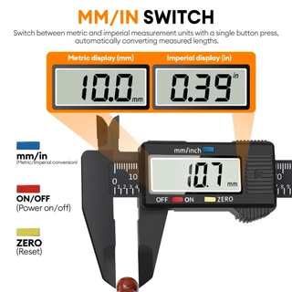 TASKTOOL เวอร์เนียร์ ดิจิตอล 1.7 นิ้ว ความแม่นยำสูง 0-150mm ตัวเครื่องโลหะ Digital Vernier caliper มีแบตเตอรี่ให้มาด้วย