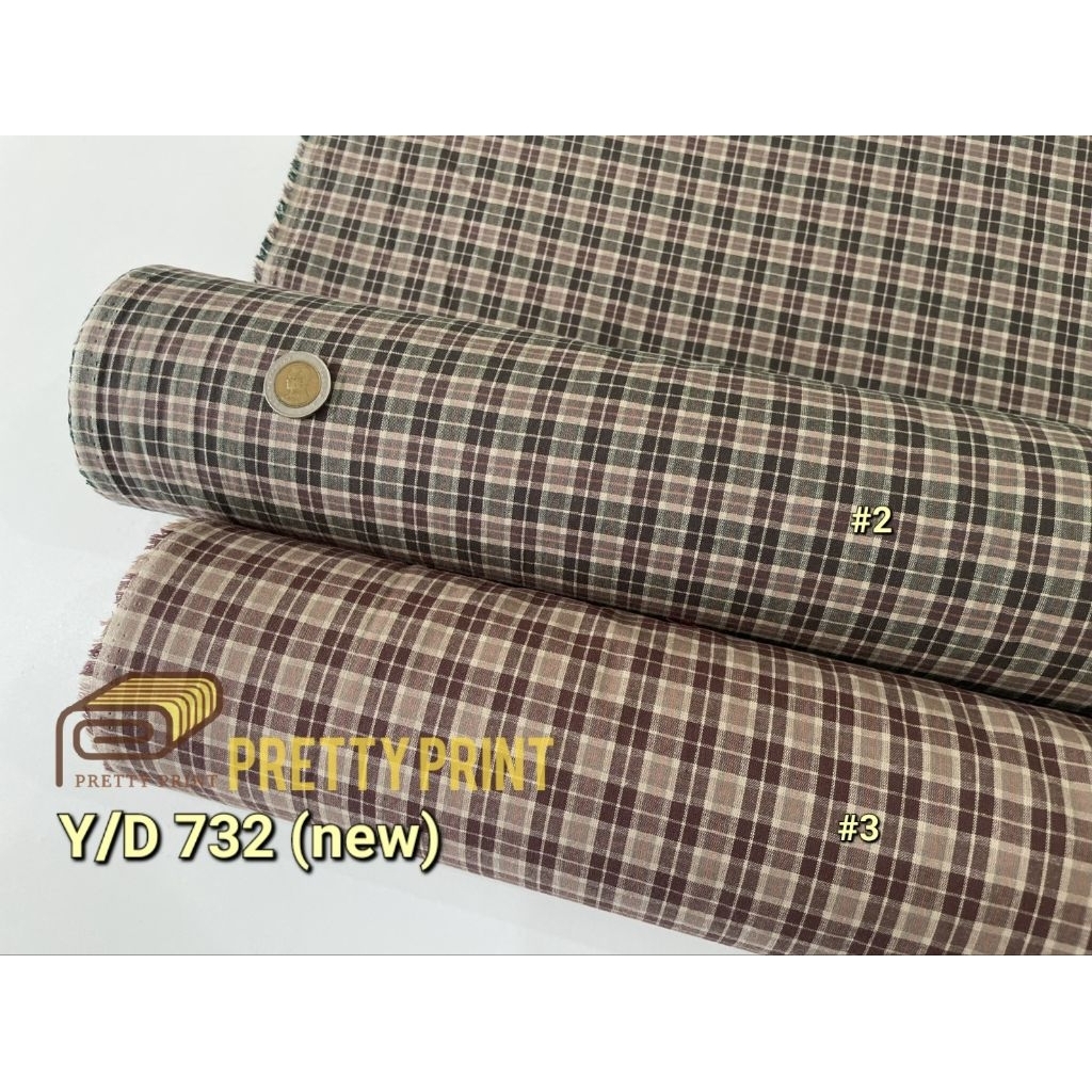 Cotton Yarn Dyed (ผ้าทอ) Y/D 732 (new) (ขายเป็นหลา)