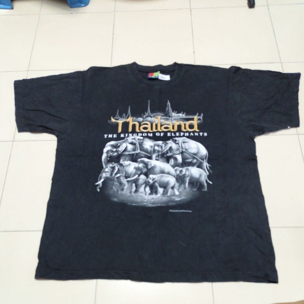 D364❤️รอบอก48 ยาว30" 🆕งานThailand ช้าง เสื้อยืดมือ2 แบรนด์ วินเทจ การ์ตูน วง ลายมันส์ ราคาถูก สภาพดี