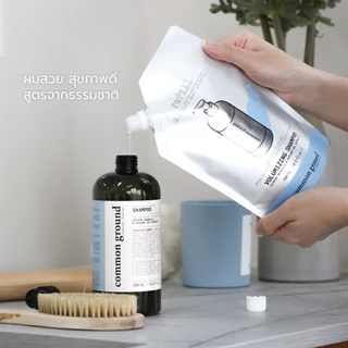 Common Ground Volumizing Shampoo Refill แชมพู Avocado Oil Extracts อ่อนโยน ลดผมมัน แก้ผมเสีย 500mL
