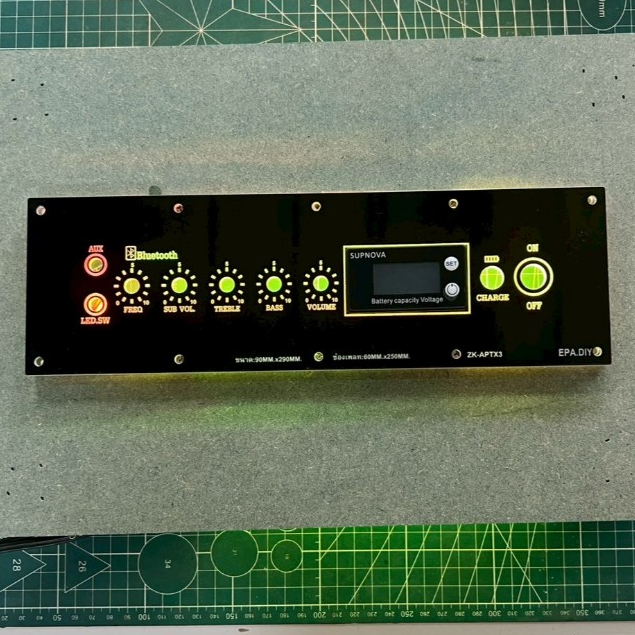 เพลทZK-APTX3 ขนาดเพลทจริง 90x290mm. ขนาดช่องวางเพลท 60x250 mm.แสงLEDผ่านได้/รับออกแบบ-ตัดเพลทตามแบบ - รูปที่ 4