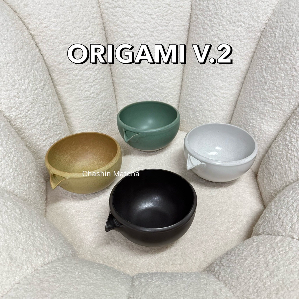 [พร้อมส่ง] Origami V.2 katakuchi ถ้วยมัทฉะ/ Origami Matcha stand จากญี่ปุ่น