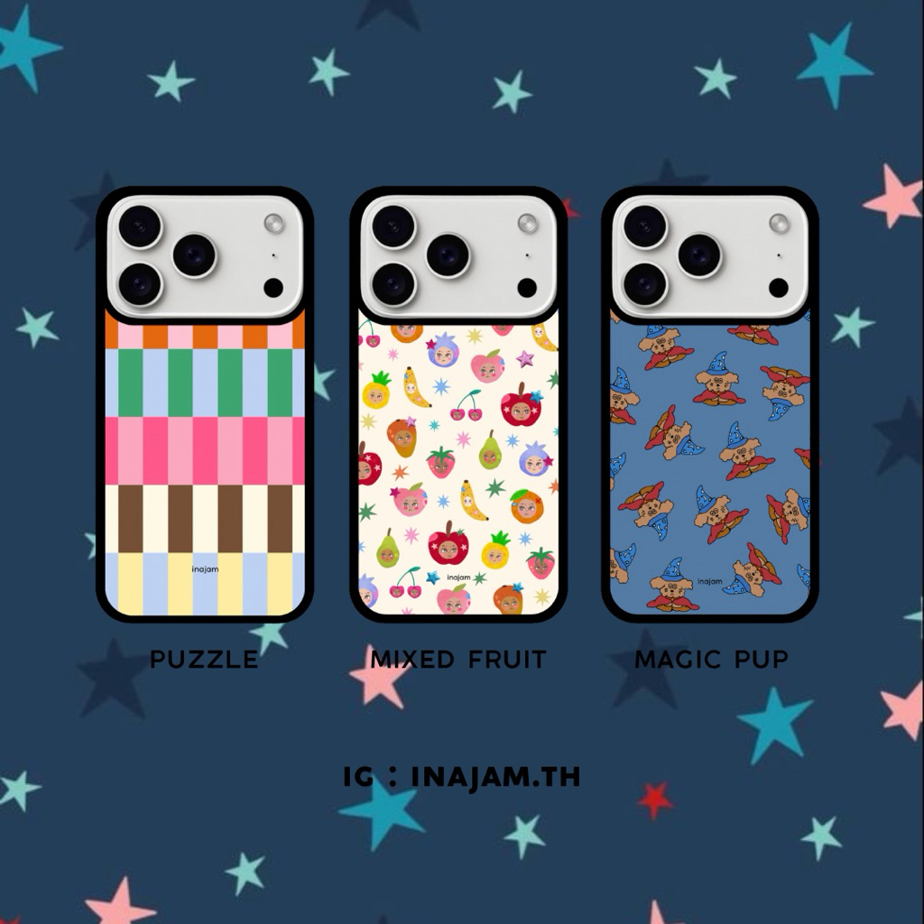 เคสไอโฟนแบรนด์ Inajam Collection Puzzle | Mixed Fruit | Magic Pup