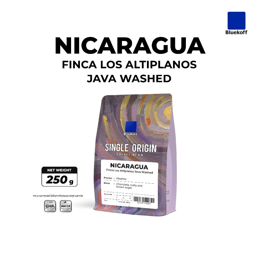 Bluekoff เมล็ดกาแฟ  Nicaragua อราบิก้า 100% (1 ถุง บรรจุ 250 กรัม) – โปรปัง